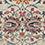 Vintage Kashan 2 Round Ivory